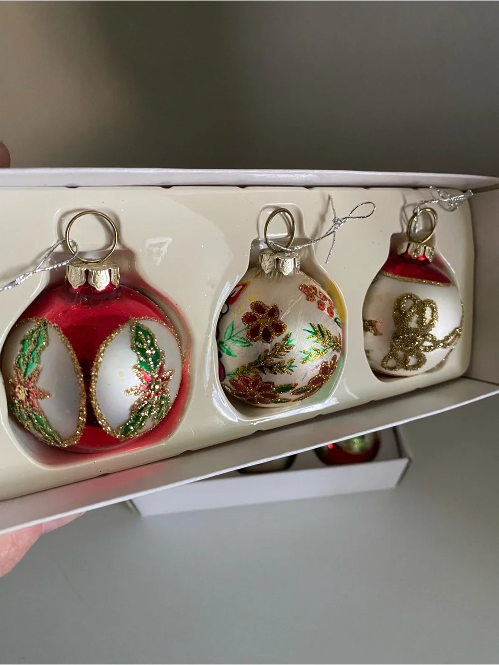 Vintage Inspired Traditional Glass Holiday Ornament Sets